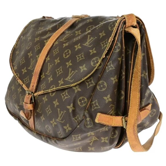 LOUIS VUITTON Saumur 35 Shoulder Bag Monogram Leather BN France - Picture 2 of 16